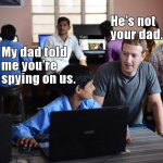 "Mio papa mi ha detto che mi state spiando" - "Non è il tuo papa"